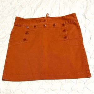 J. Crew Skirts | J Crew Classic Twill Chino Button Mini Skirt | Size 10